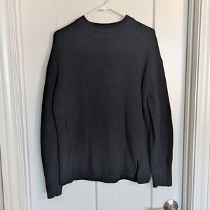 Lululemon Merino Wool Blend Ribbed Crewneck Sweater - Black sz 6
